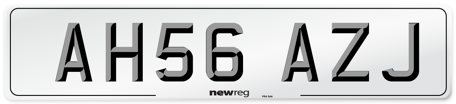 AH56 AZJ Number Plate from New Reg